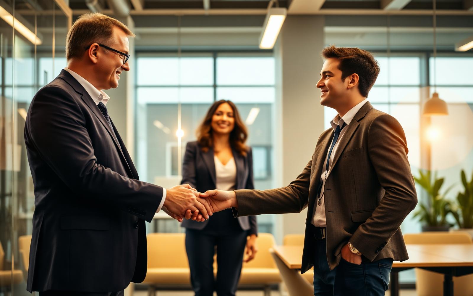 Corporate sponsor welcoming a new hire